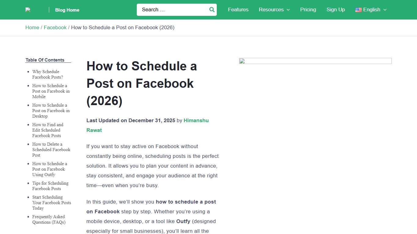 How to Schedule a Post on Facebook (2026) - Outfy