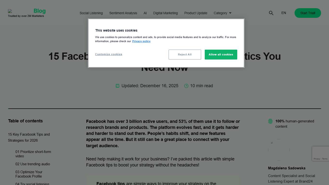 15 Facebook Tips for 2026: Trends and Tactics You Need Now | Brand24